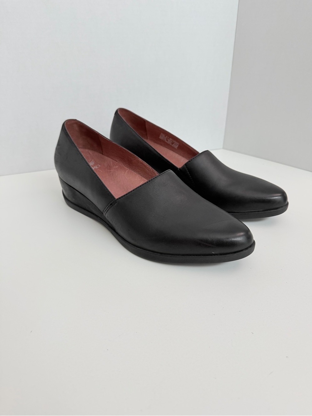 Dansko Loafer Shanda Wedge Slip On Waterproof Leather Comfort Travel Work Black